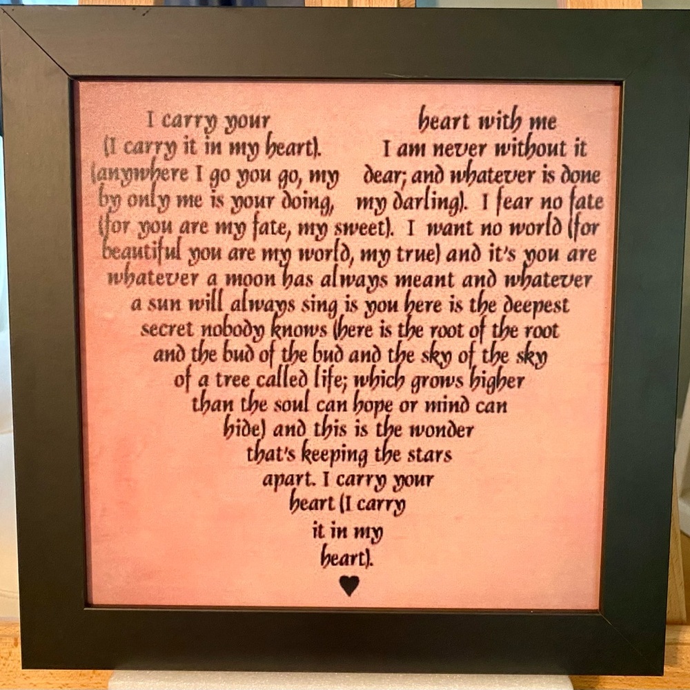 I Carry Your Heart. By EE Cummings